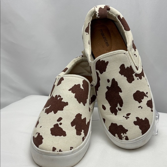 Maurices Shoes - Maurices Women’s Sz9.5 Brown and White Slip-On Sneakers